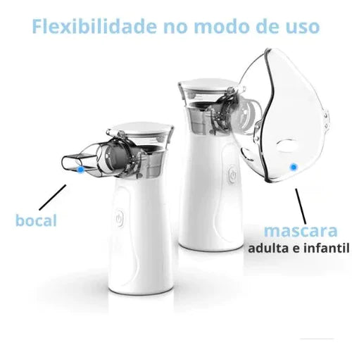 Inalador e nebulizador portatil "2 em 1 usb"