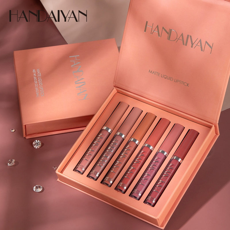 Kit 6 batons beauty handaiyan- para uma boca irresistivel