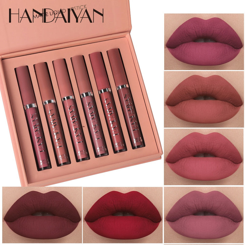 Kit 6 batons beauty handaiyan- para uma boca irresistivel