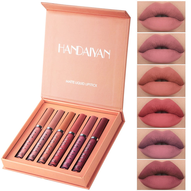 Kit 6 batons beauty handaiyan- para uma boca irresistivel